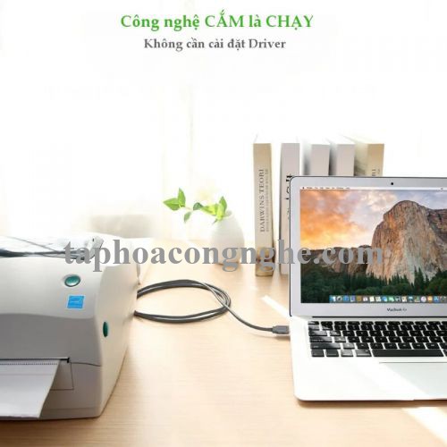 Ugreen 20795 3M màu Đen Cáp tín hiệu chuyển đổi USB 2.0 sang DB25 âm cao cấp US167 30020795